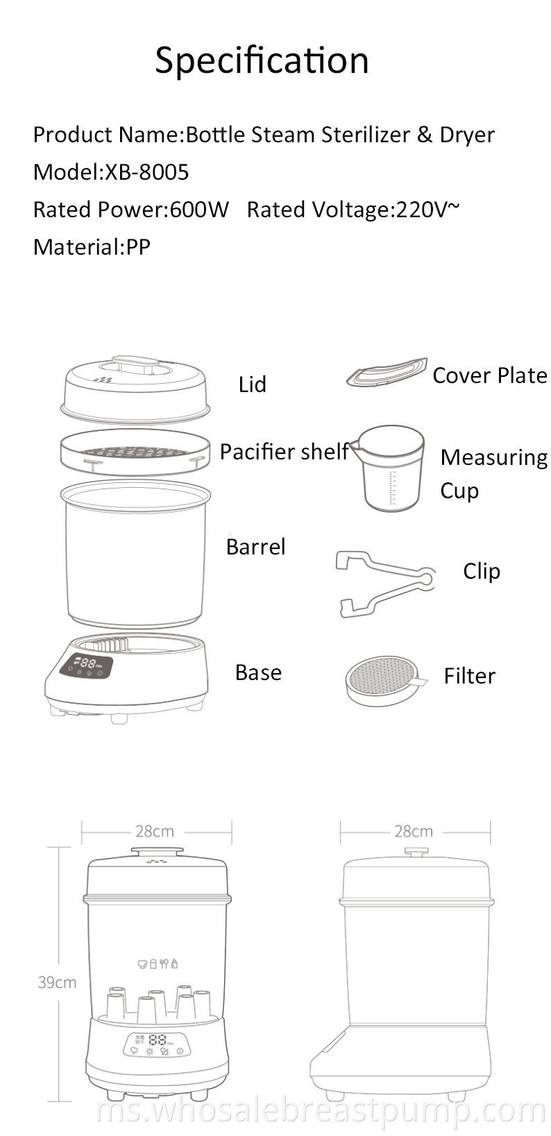 Baby Bottle Steam Sterilizer